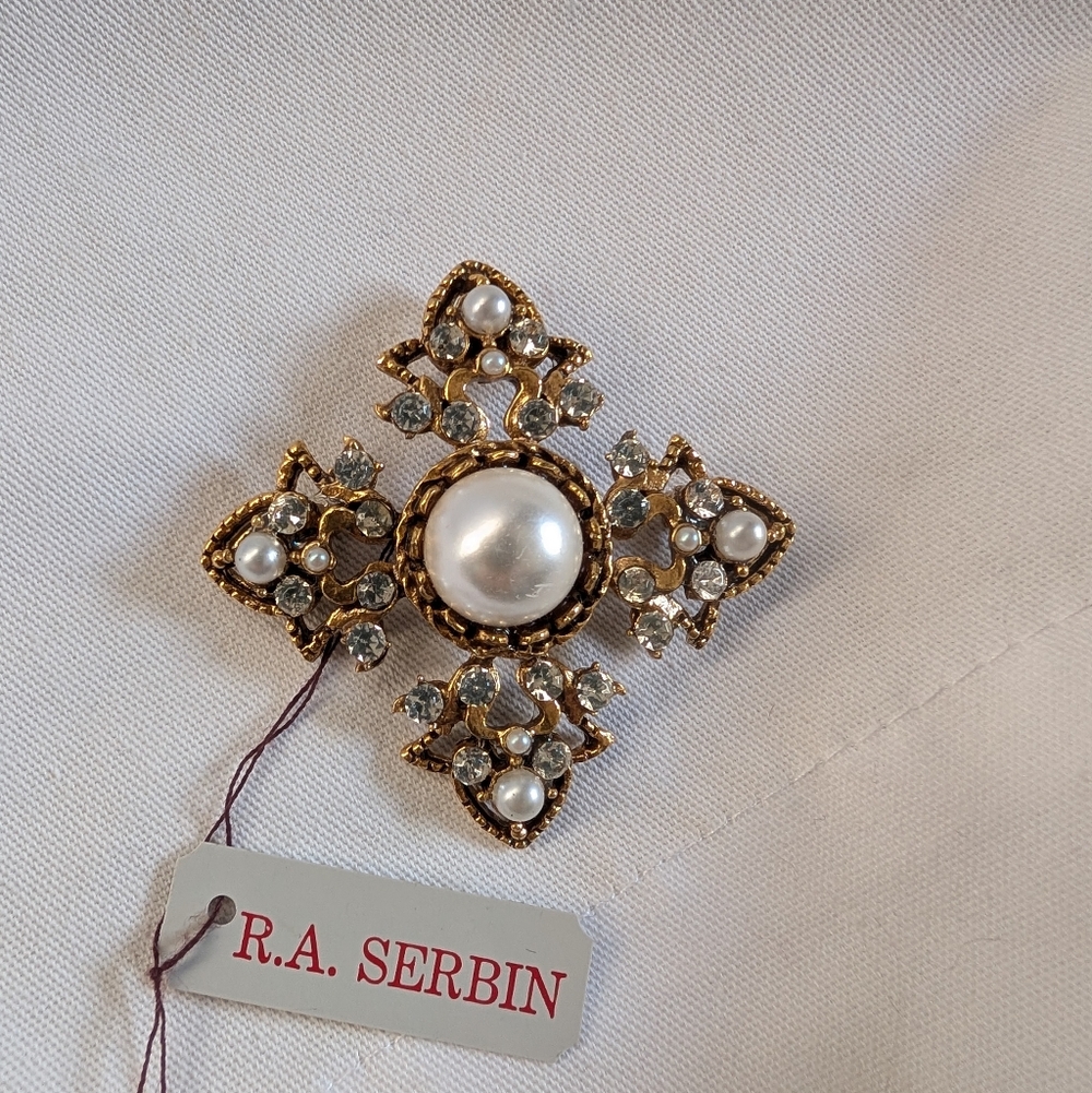 Vintage R.A.Serbin Pin Brooch - Picture 2 of 5